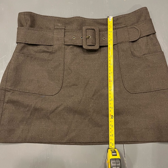 Brownish-Olive Mini Skirt - Picture 4 of 8